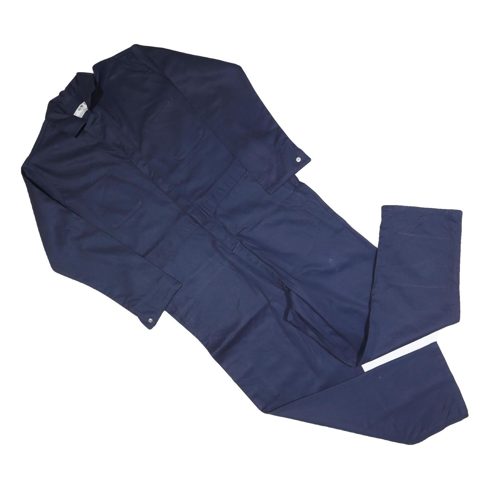 OFFICAL WORKWEAR Mens Navy Blue Cotton Blend Dungarees L W40 L30 Workwear