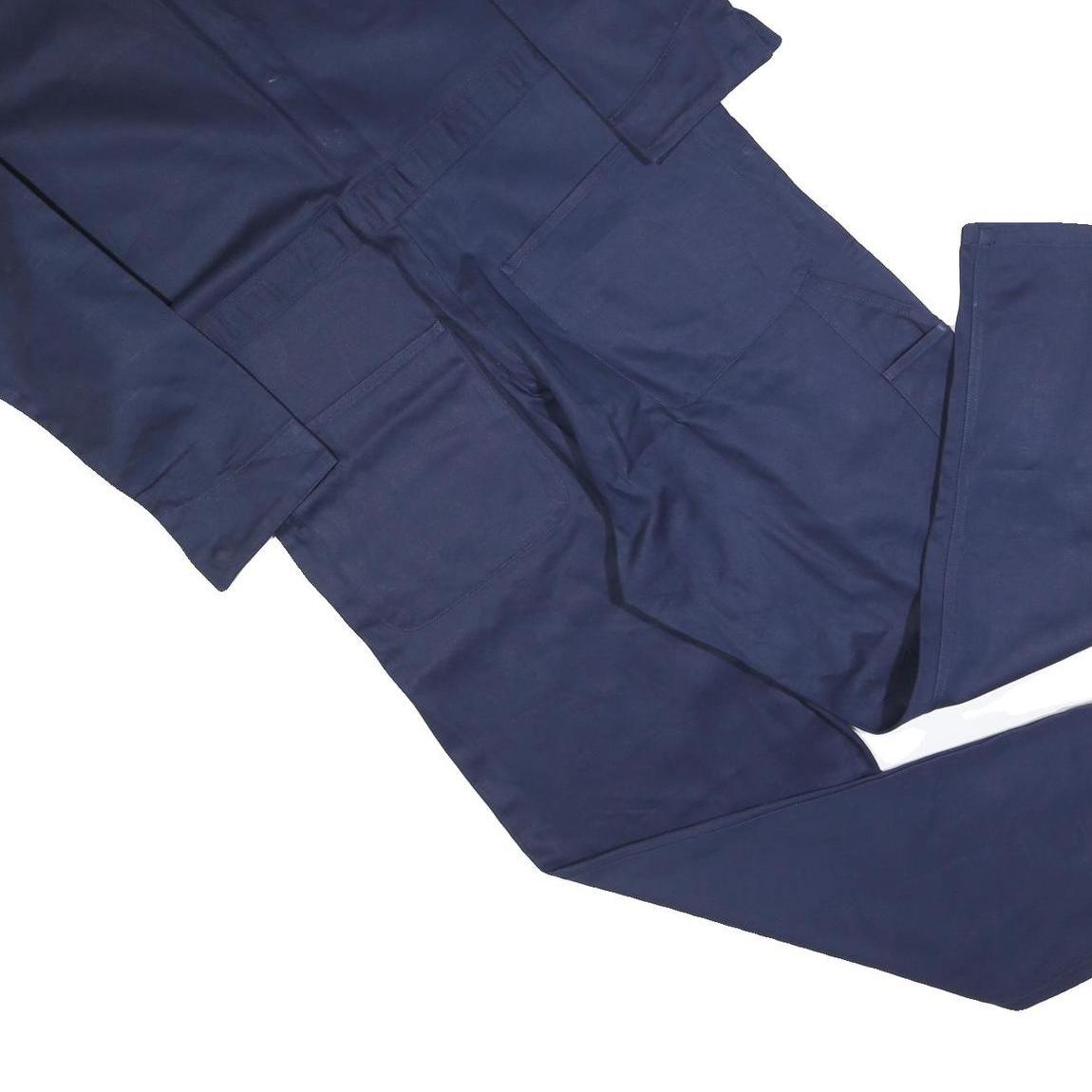 OFFICAL WORKWEAR Mens Navy Blue Cotton Blend Dungarees L W40 L30 Workwear