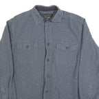 GRIZZLY MOUNTAIN Mens Blue Shirt L Cotton Long Sleeve Casual Classic Pocket