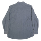 GRIZZLY MOUNTAIN Mens Blue Shirt L Cotton Long Sleeve Casual Classic Pocket