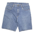 MCORVIS Mens Denim Blue Casual Shorts L W36 Cotton Blend Relaxed Fit Stylish