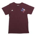 ADIDAS Mens Maroon Texas AM Graphic T-Shirt S Short Sleeve Crew Neck SEC Print