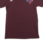 ADIDAS Mens Maroon Texas AM Graphic T-Shirt S Short Sleeve Crew Neck SEC Print