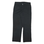 DICKIES Mens Black Cotton Blend Regular Zip Trousers W30 L28 Workwear Classic
