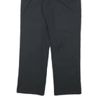DICKIES Mens Black Cotton Blend Regular Zip Trousers W30 L28 Workwear Classic