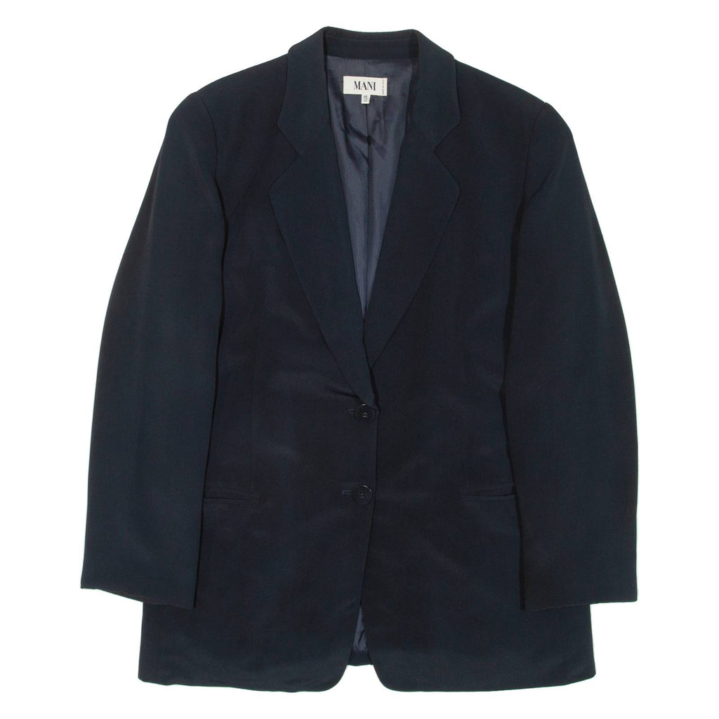 MANI Womens Blazer Jacket Black Knit L