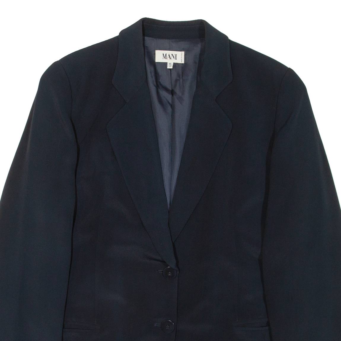 MANI Womens Blazer Jacket Black Knit L
