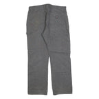 DICKIES Mens Cotton Blend Grey Relaxed Straight Trousers W36 L32 Workwear Casual