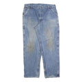 CARHARTT Mens Blue Denim Relaxed Straight Cotton Blend Medium Wash W40 L34