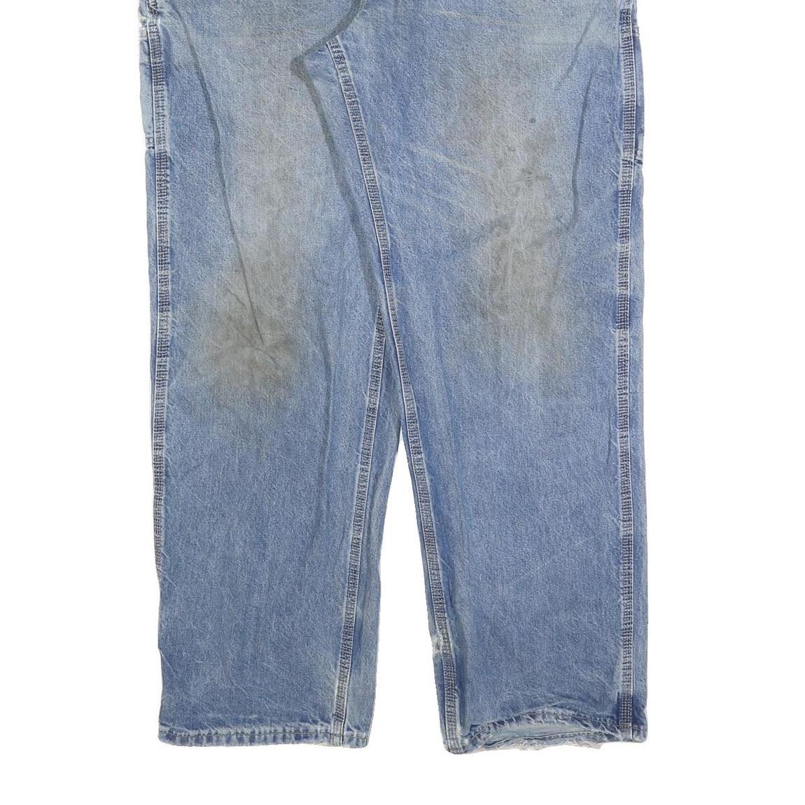 CARHARTT Mens Blue Denim Relaxed Straight Cotton Blend Medium Wash W40 L34