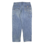 CARHARTT Mens Blue Denim Relaxed Straight Cotton Blend Medium Wash W40 L34