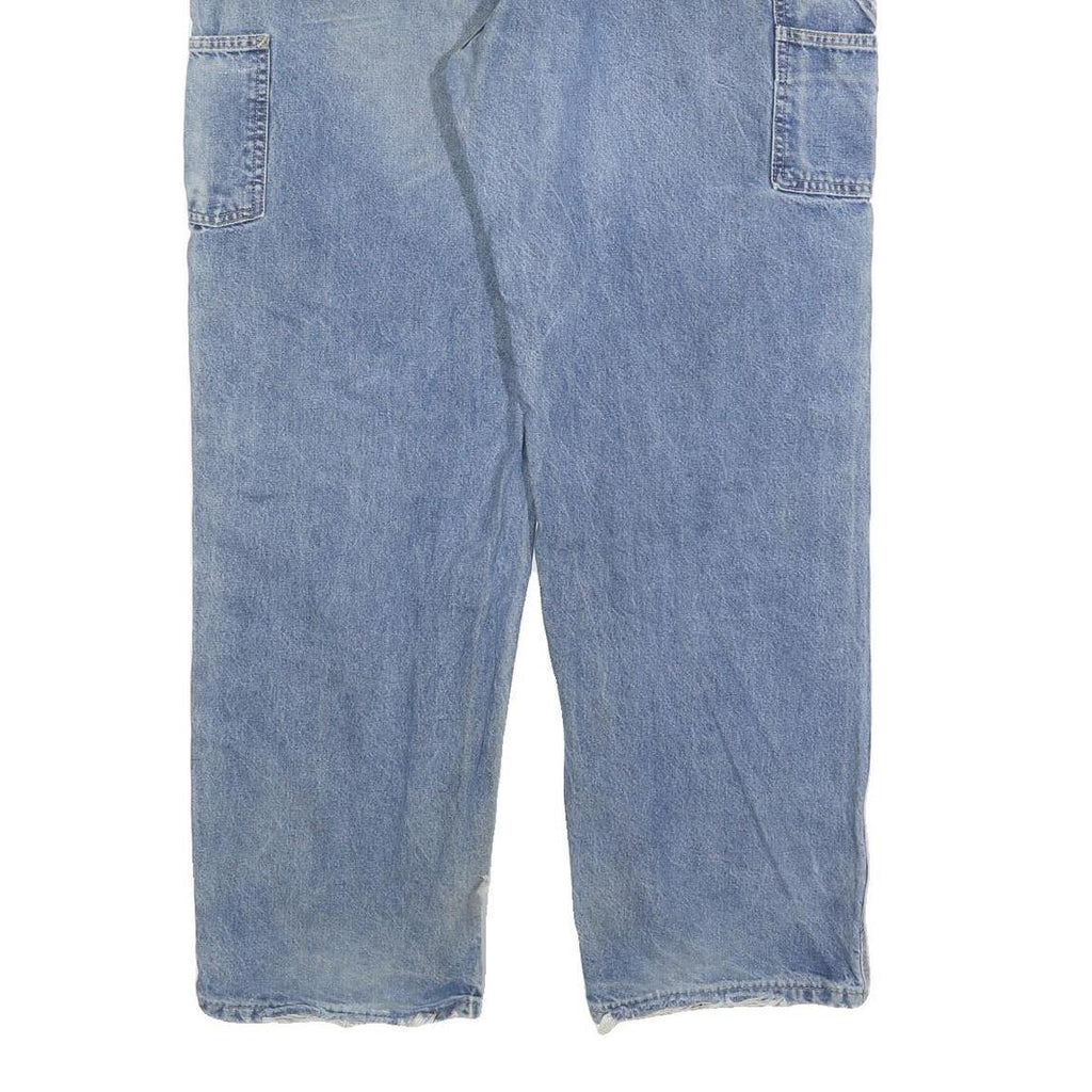 CARHARTT Mens Blue Denim Relaxed Straight Cotton Blend Medium Wash W40 L34