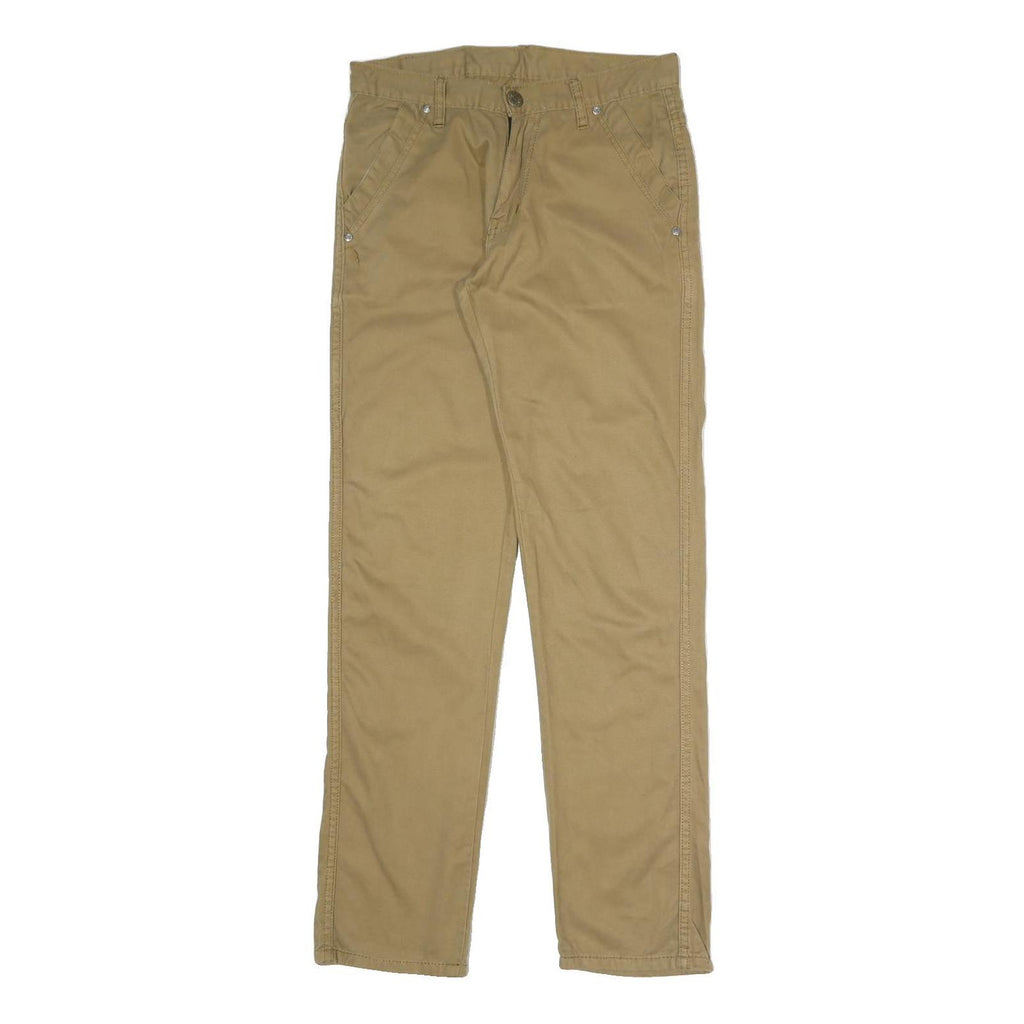 DIESEL Mens Cotton Blend Beige Regular Fit Straight Leg Trousers W30 L31 Casual