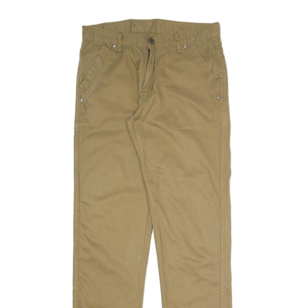 DIESEL Mens Cotton Blend Beige Regular Fit Straight Leg Trousers W30 L31 Casual