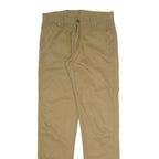 DIESEL Mens Cotton Blend Beige Regular Fit Straight Leg Trousers W30 L31 Casual