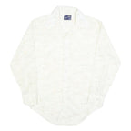 JOHN BLAIR Mens White Cotton Blend Long Sleeve Shirt L Lightweight Workwear