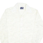 JOHN BLAIR Mens White Cotton Blend Long Sleeve Shirt L Lightweight Workwear
