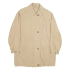 SPORTS & CLASSIC Womens Beige Faux Suede Zip Jacket UK 12 Casual Lightweight