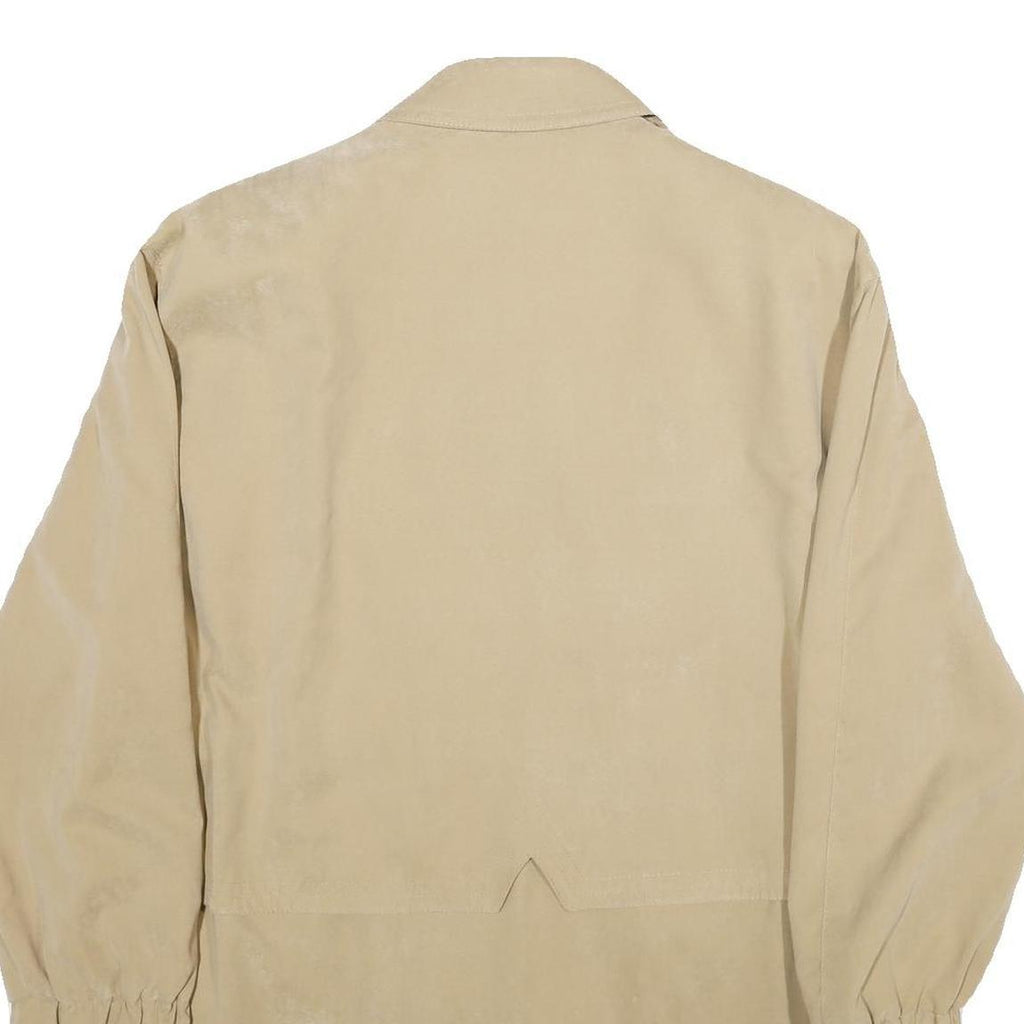 SPORTS & CLASSIC Womens Beige Faux Suede Zip Jacket UK 12 Casual Lightweight