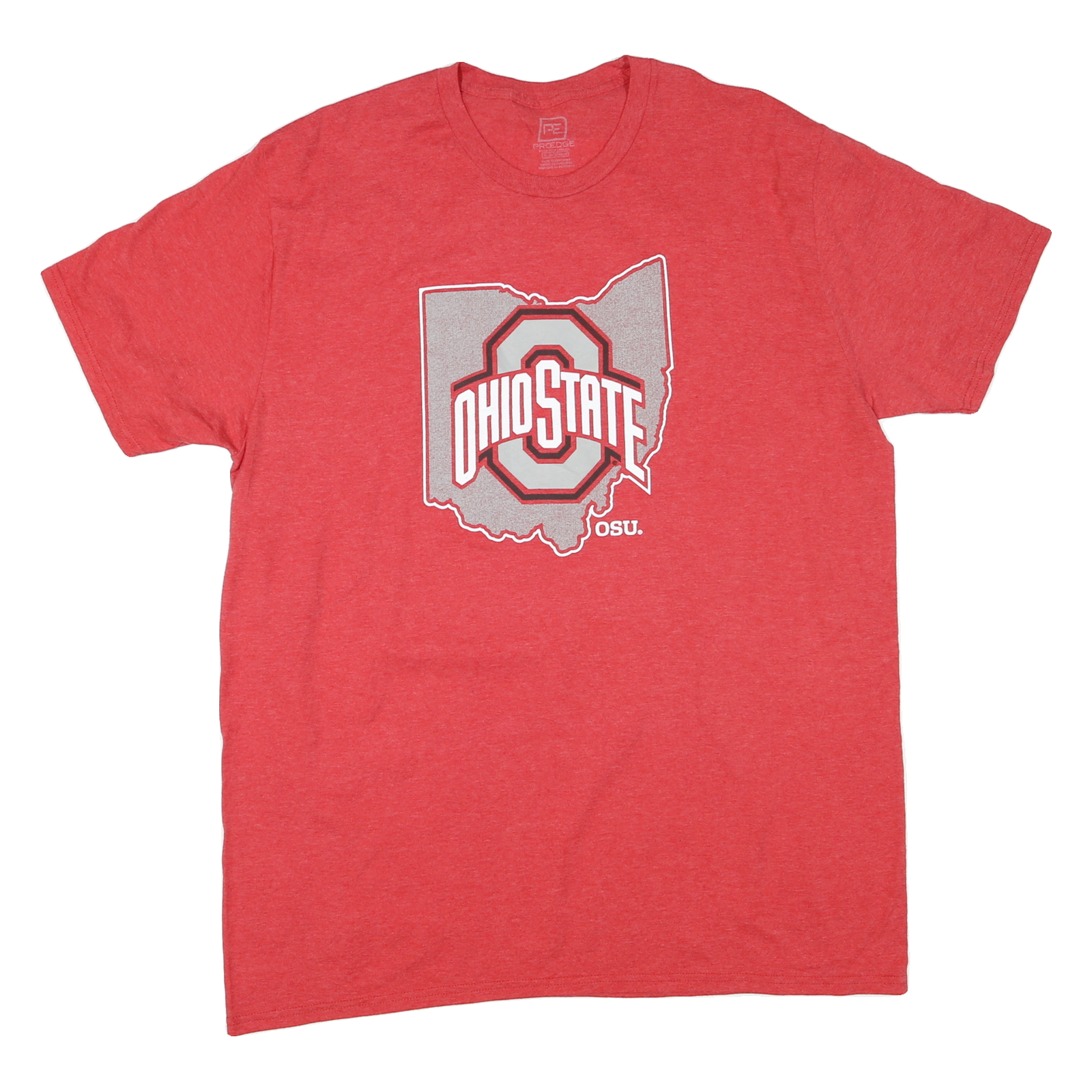 Mens Red Ohio State Graphic T-Shirt XL Short Sleeve Crew Neck Cotton Blend