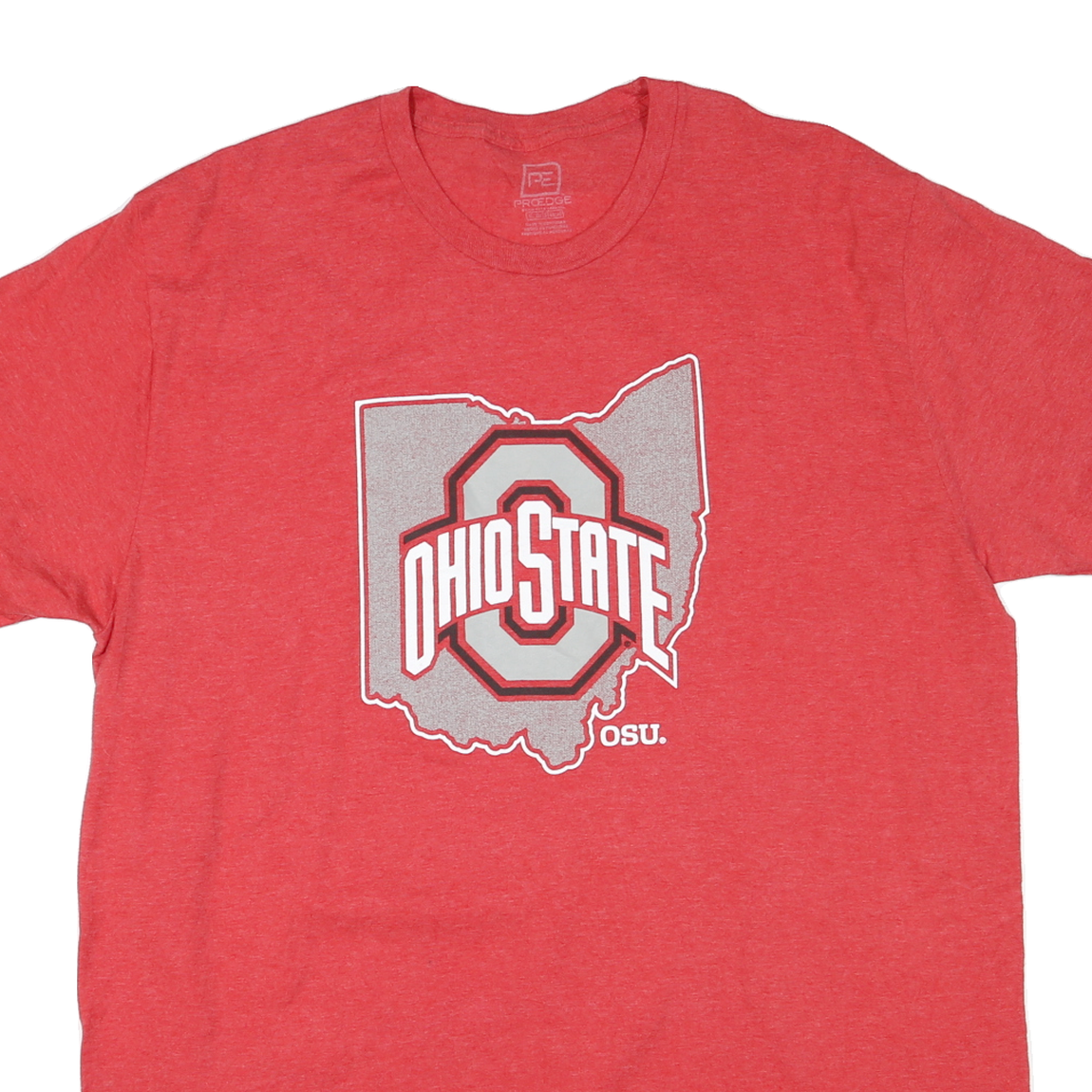 Mens Red Ohio State Graphic T-Shirt XL Short Sleeve Crew Neck Cotton Blend