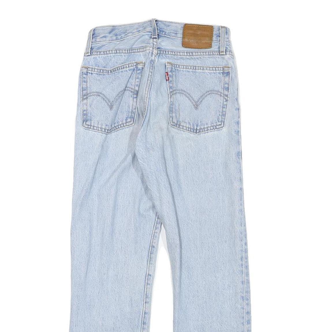 LEVI'S Womens Regular Fit Blue Denim Stone Wash Jeans W23 L25 Classic Button