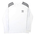 ADIDAS ORIGINALS Boys White & Black Long Sleeve Crew Neck T-Shirt 12-13Y Cotton