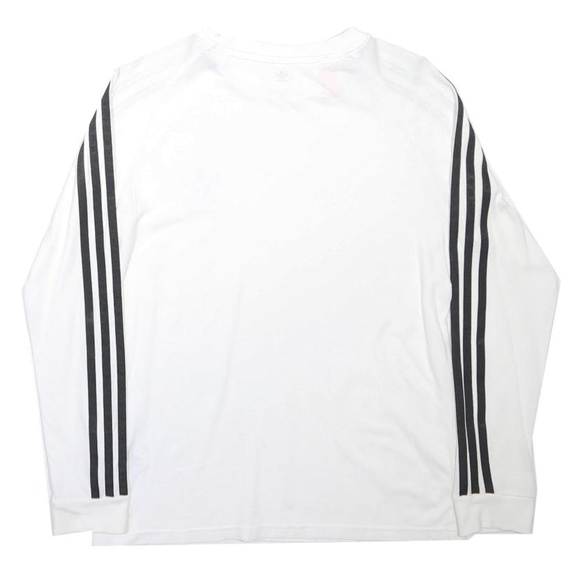 ADIDAS ORIGINALS Boys White & Black Long Sleeve Crew Neck T-Shirt 12-13Y Cotton
