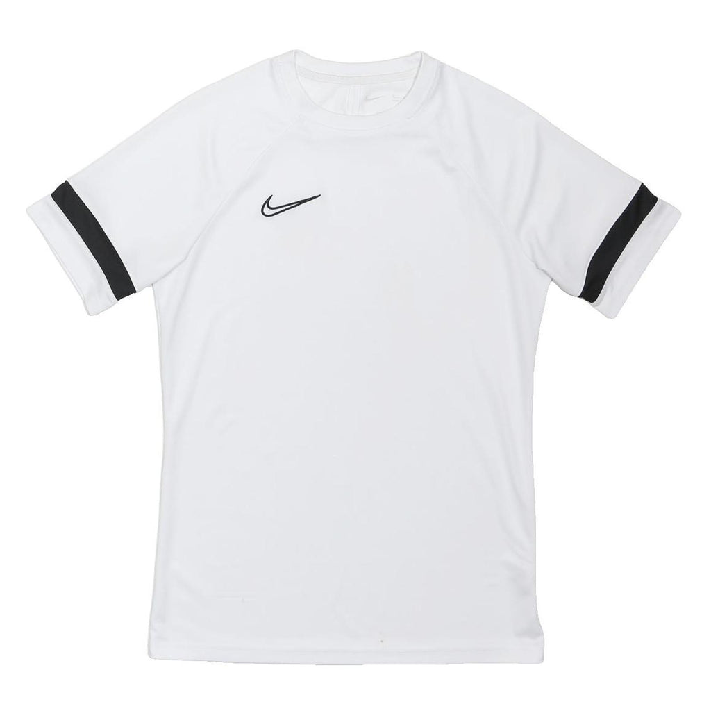 NIKE Mens White Black Stripe Graphic Short Sleeve Crew Neck T-Shirt M