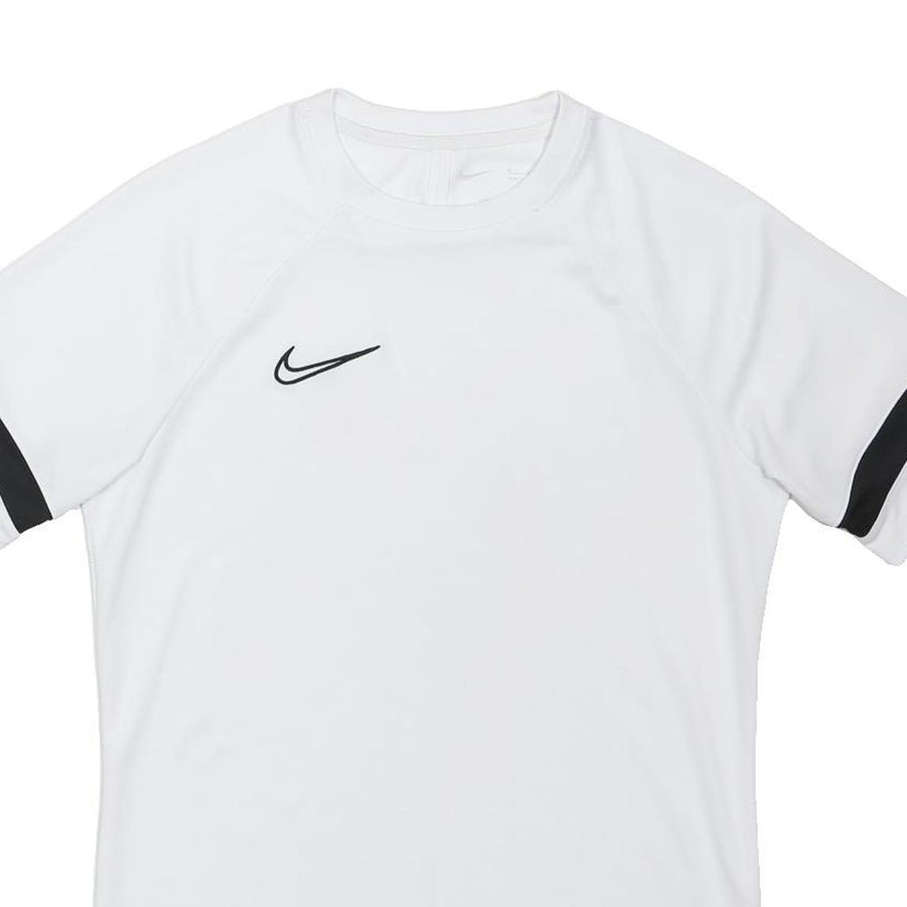 NIKE Mens White Black Stripe Graphic Short Sleeve Crew Neck T-Shirt M