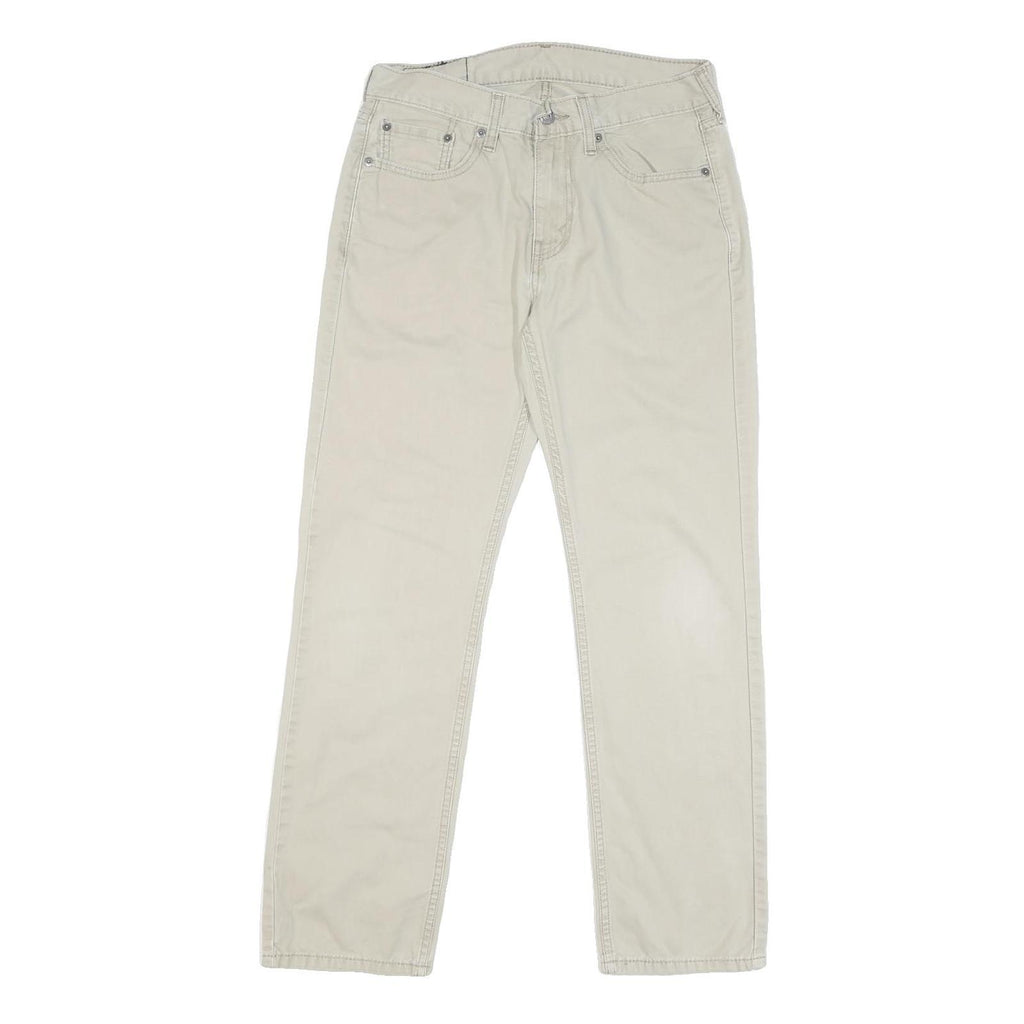 LEVI'S Womens Cotton Blend Beige Regular Fit Straight Leg Trousers W30 L28