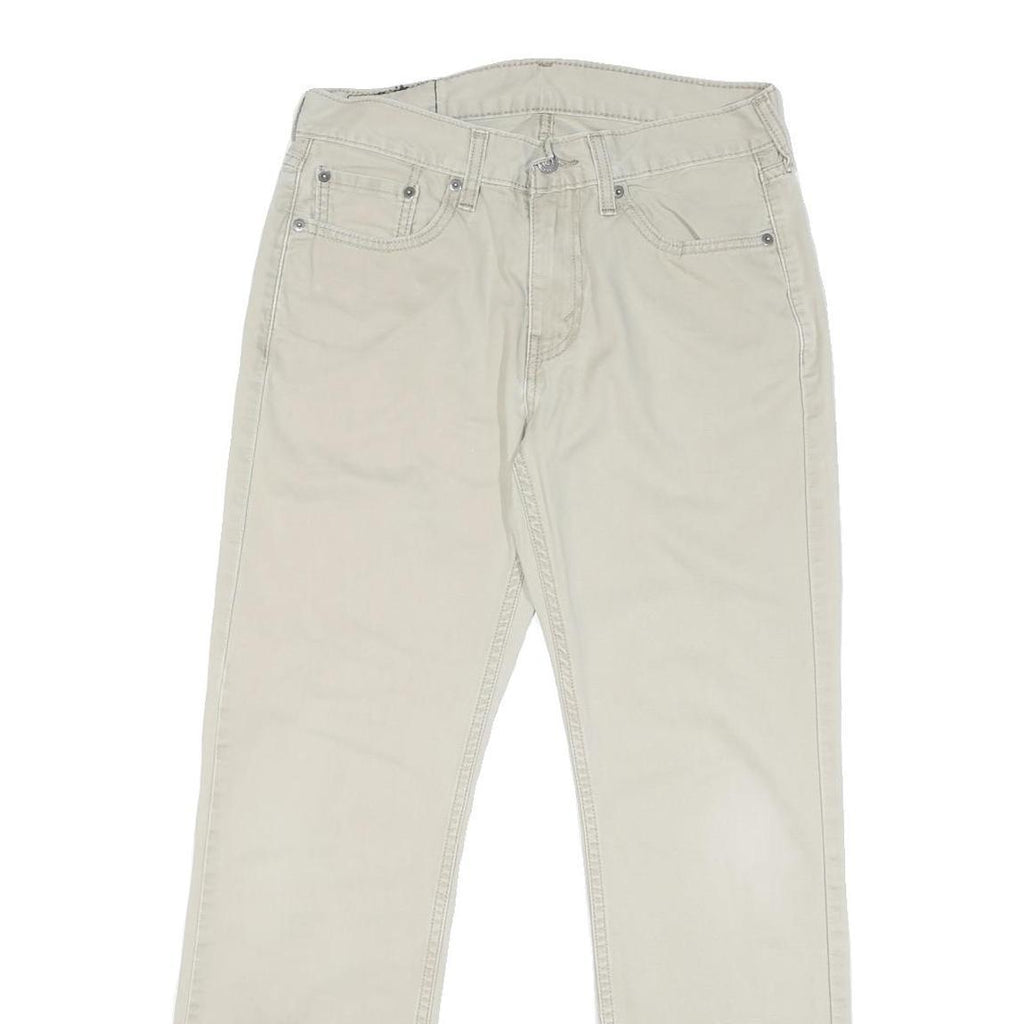 LEVI'S Womens Cotton Blend Beige Regular Fit Straight Leg Trousers W30 L28