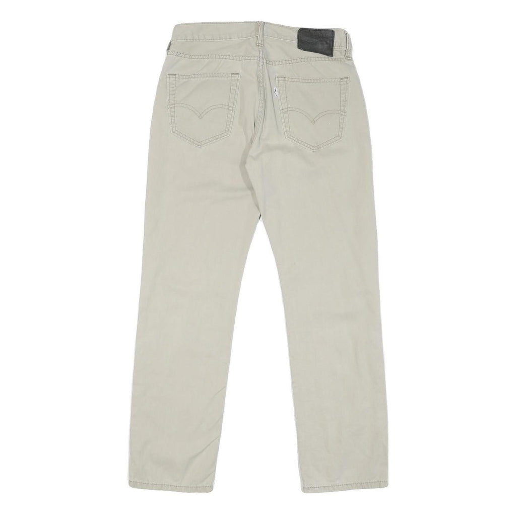 LEVI'S Womens Cotton Blend Beige Regular Fit Straight Leg Trousers W30 L28