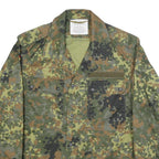 LEO KOHLER Mens Green Camouflage Zip Jacket S Cotton Blend Military Style