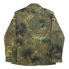 LEO KOHLER Mens Green Camouflage Zip Jacket S Cotton Blend Military Style