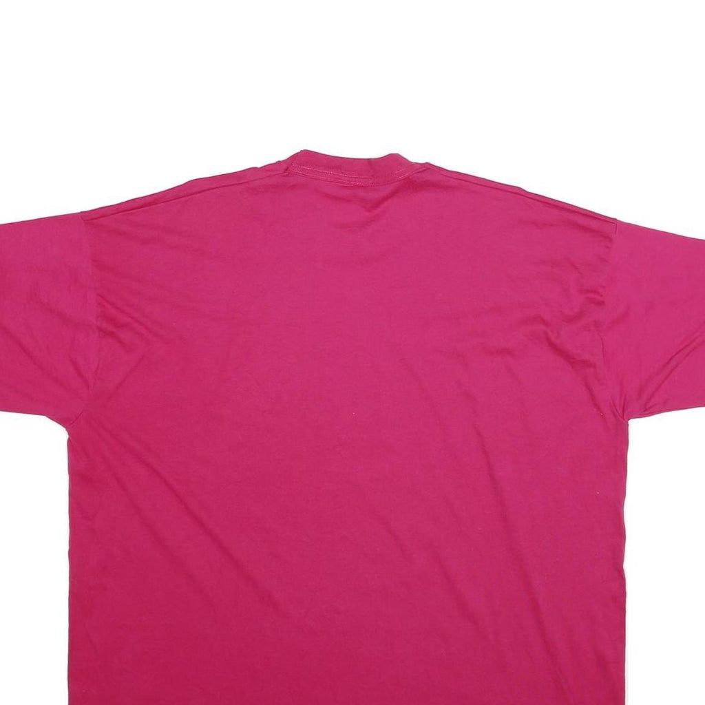 SCREEN STARS Mens Pink Graphic T-Shirt 2XL Short Sleeve Crew Neck Artist Print