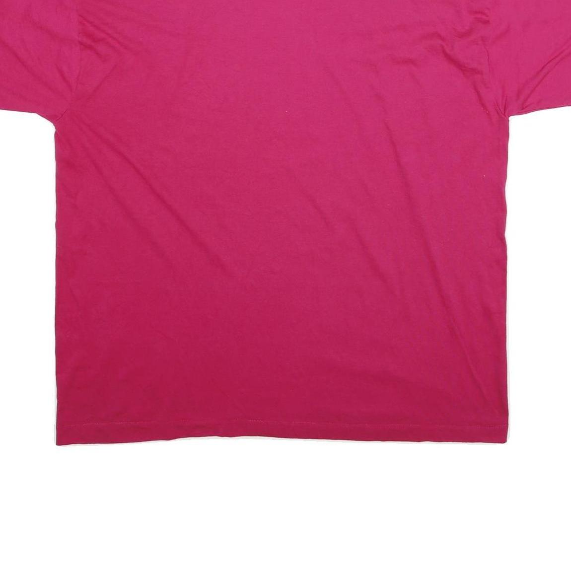 SCREEN STARS Mens Pink Graphic T-Shirt 2XL Short Sleeve Crew Neck Artist Print