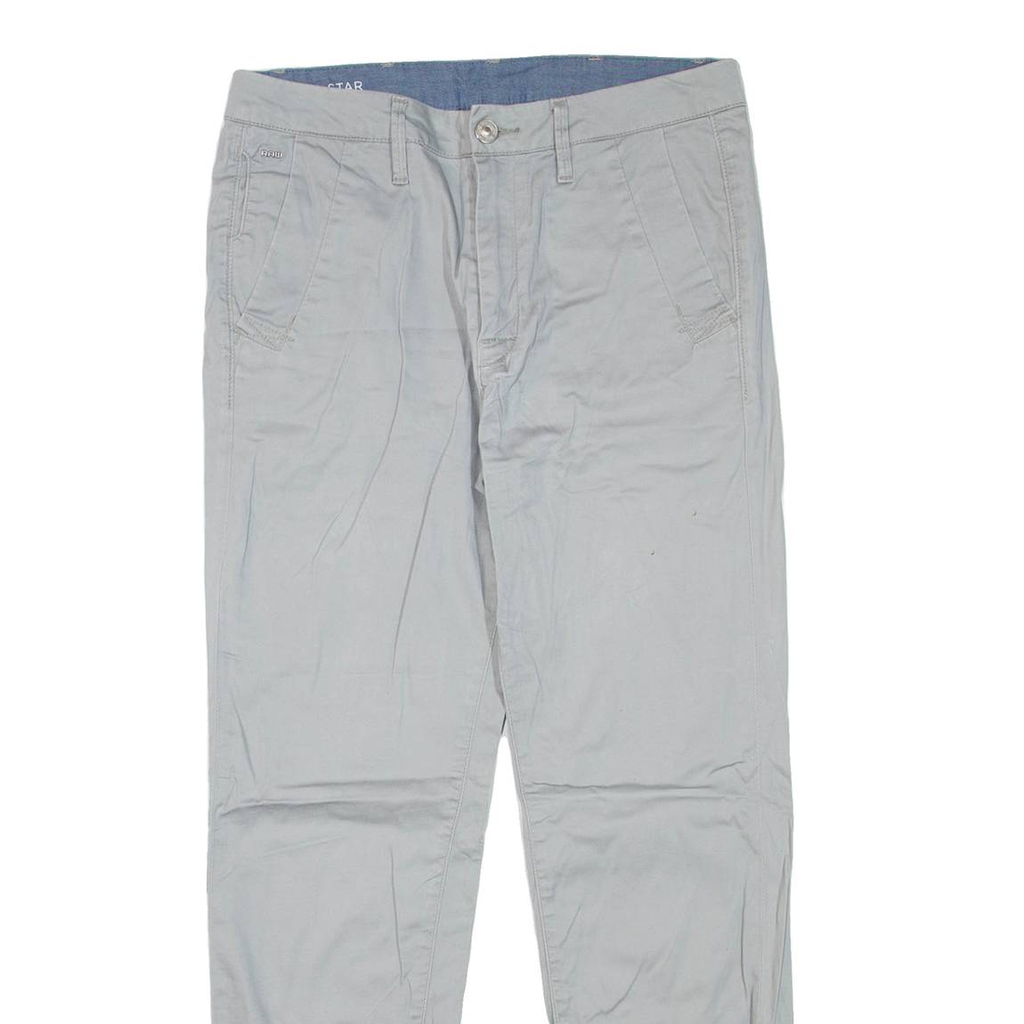 G-STAR Chino Mens Trousers Grey Slim Tapered W28 L27