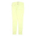 LEVI'S Womens Slim Yellow Cotton Blend Trousers W28 L30 Zip Closure Skinny Fit
