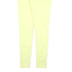 LEVI'S Womens Slim Yellow Cotton Blend Trousers W28 L30 Zip Closure Skinny Fit