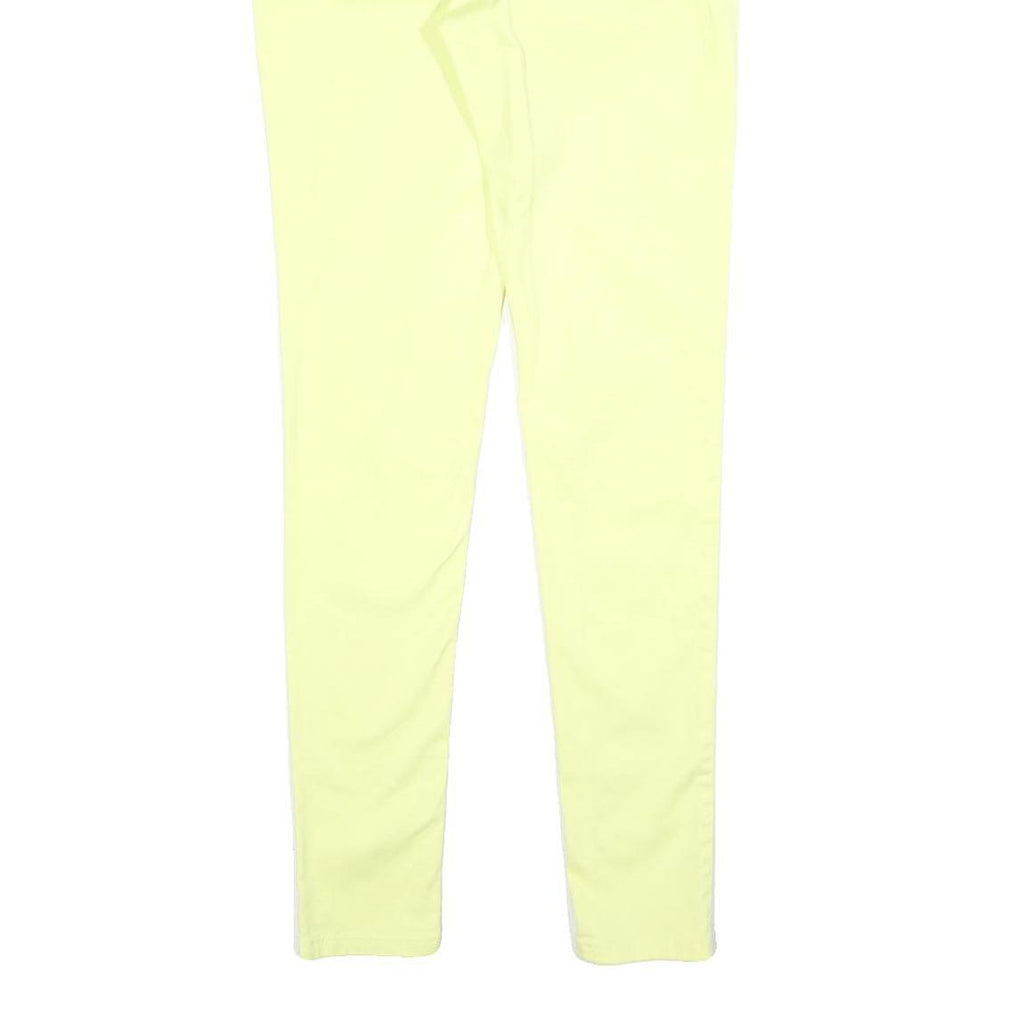 LEVI'S Womens Slim Yellow Cotton Blend Trousers W28 L30 Zip Closure Skinny Fit