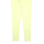 LEVI'S Womens Slim Yellow Cotton Blend Trousers W28 L30 Zip Closure Skinny Fit