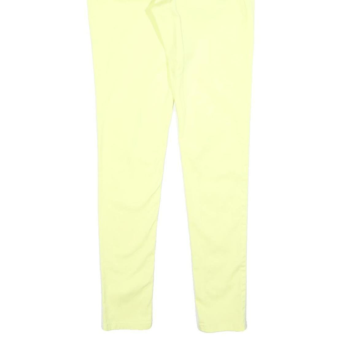 LEVI'S Womens Slim Yellow Cotton Blend Trousers W28 L30 Zip Closure Skinny Fit
