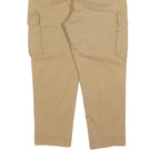 H&M Womens Beige Slim Cargo Trousers W26 L26 Cotton Blend Zip Casual