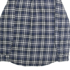 CHAPS Mens Blue & White Check Shirt L Cotton Button Down Retro Casual