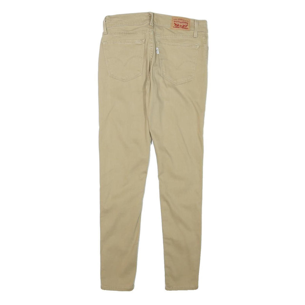 LEVI'S Womens Cotton Blend Beige Slim Skinny Trousers W26 L26 Stretch Casual