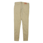 LEVI'S Womens Cotton Blend Beige Slim Skinny Trousers W26 L26 Stretch Casual