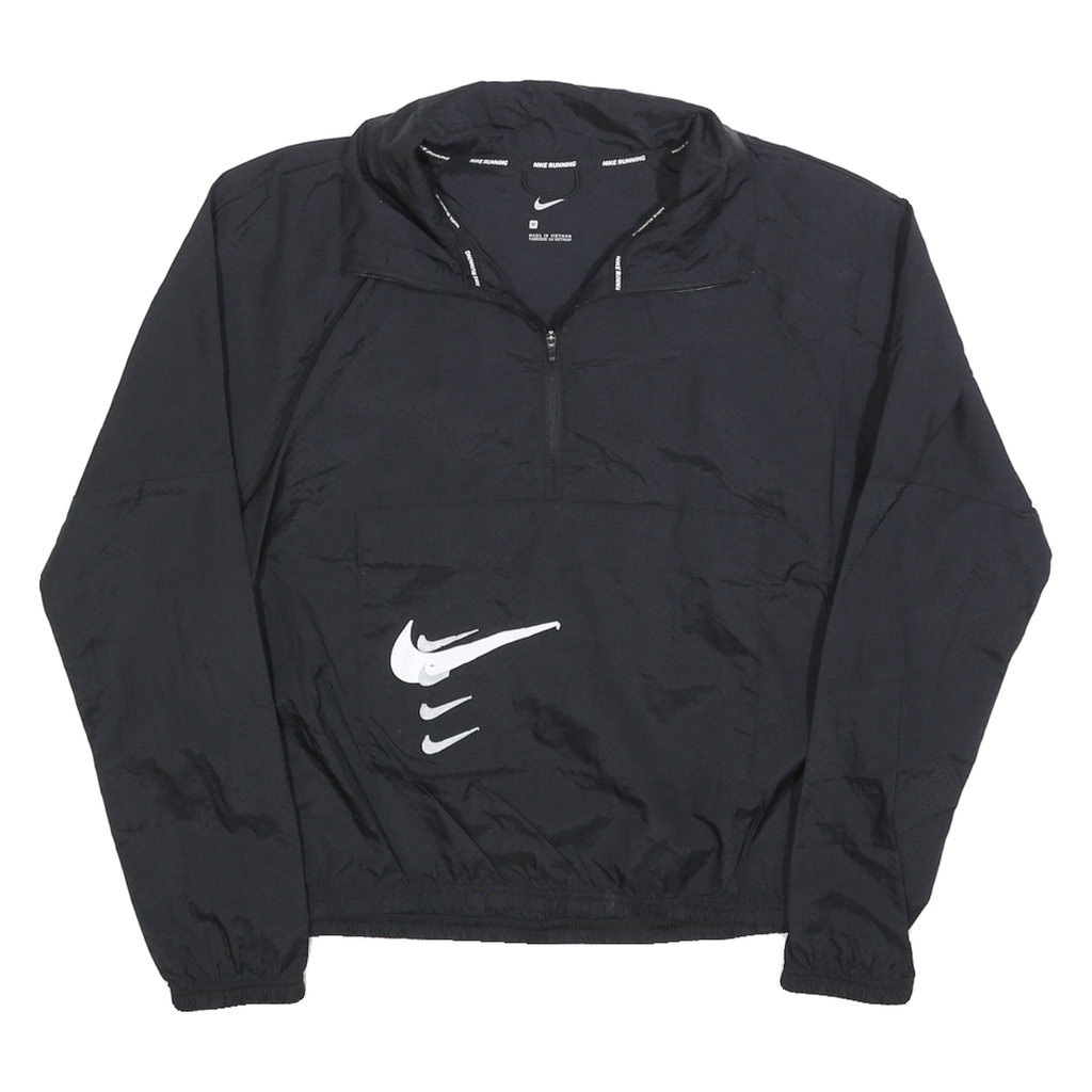 NIKE RUNNING Womens Black Running Jacket M Polyester Zip Lightweight Sport