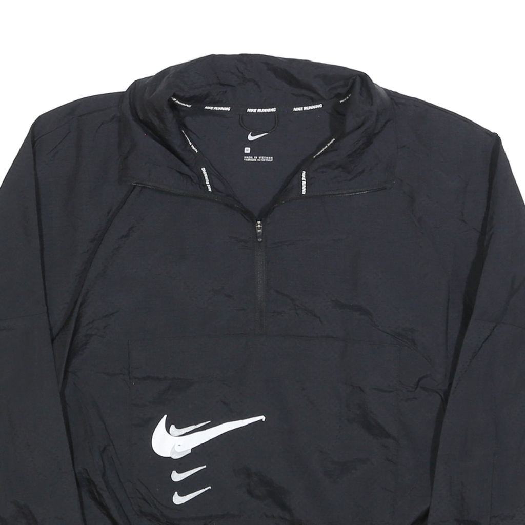 NIKE RUNNING Womens Black Running Jacket M Polyester Zip Lightweight Sport