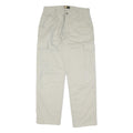 Beige Mens Cotton Blend Regular Cargo Trousers W34 L30 Work Utility Zip